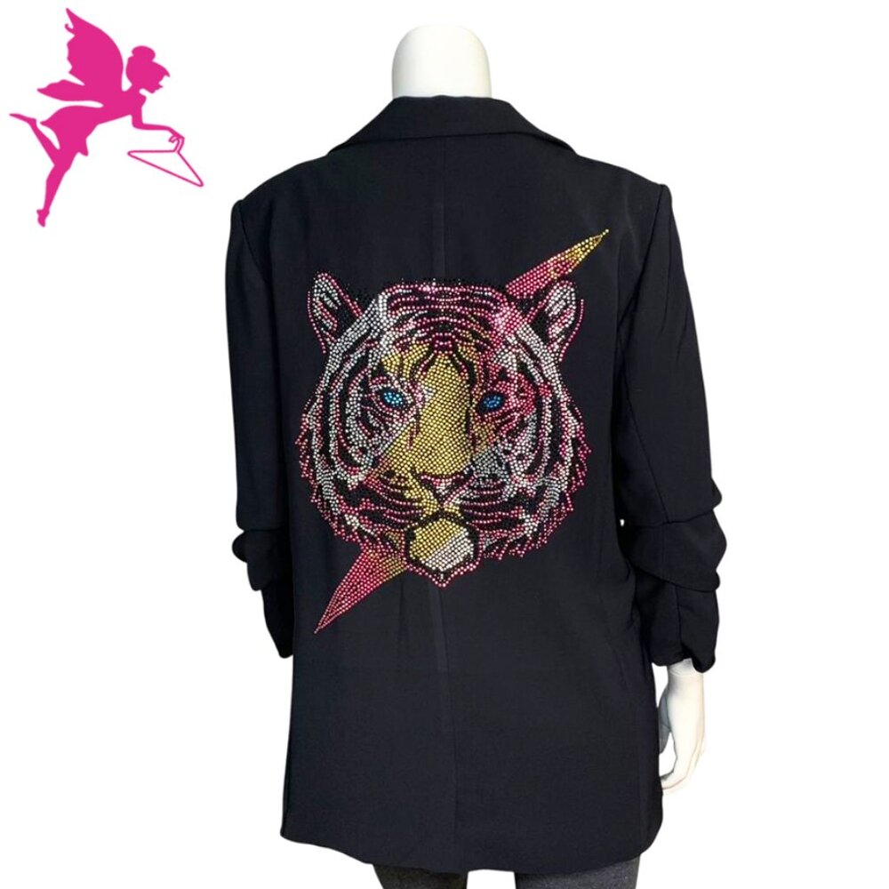 MOVING FORWARD DESIGNS Crystal Tiger Blazer